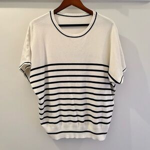 Classic Striped White and Black Men's Shirt